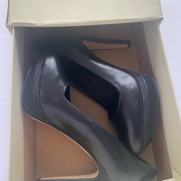 Diesel Black leather pumps size 7.5 women’s - Picture 5 of 8